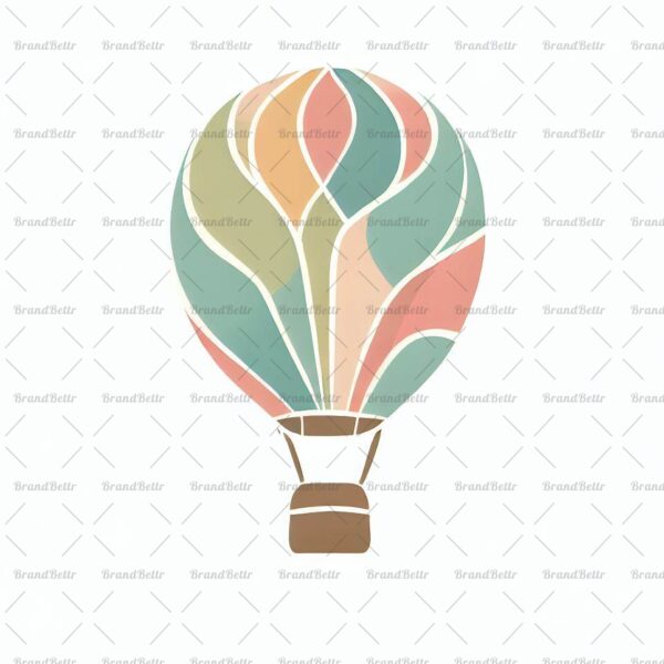 Verspielter Heißluftballon